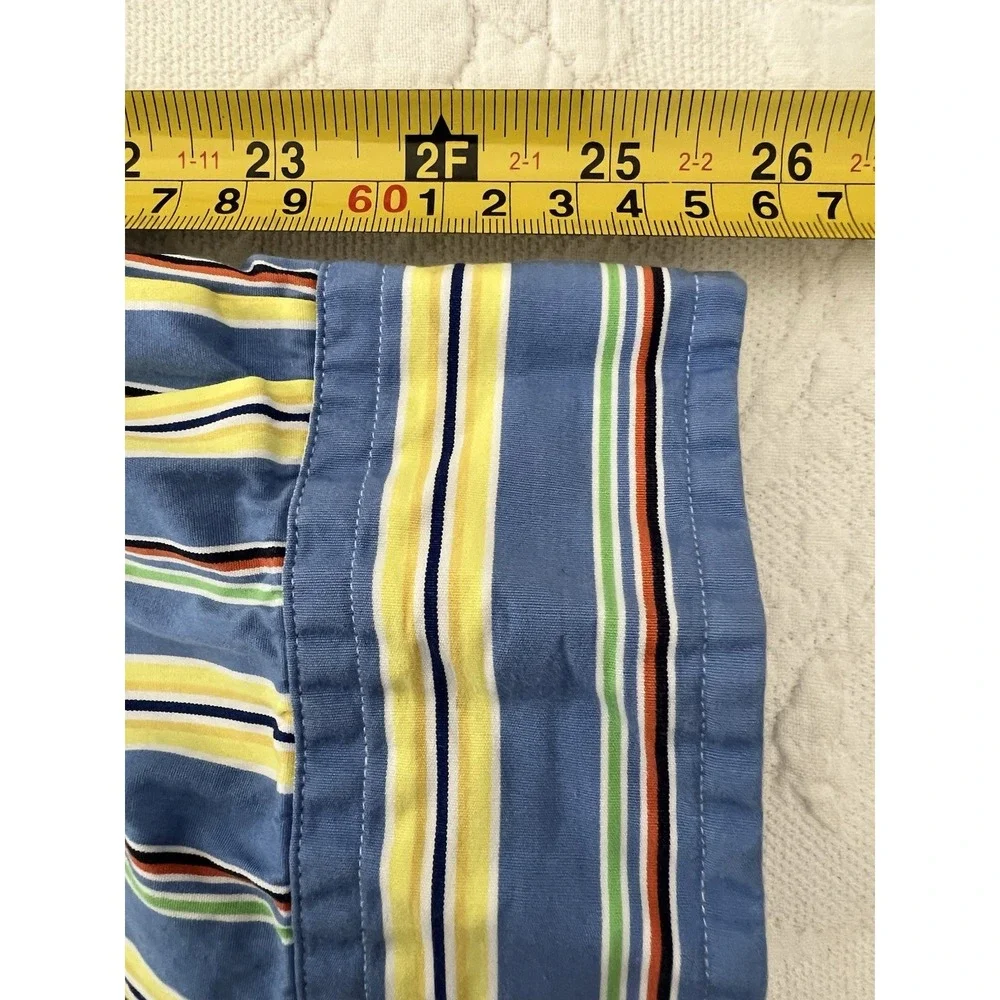 Polo Ralph Lauren Mens XL Blue Multicolor Stripe Classic Fit Button Down Pony